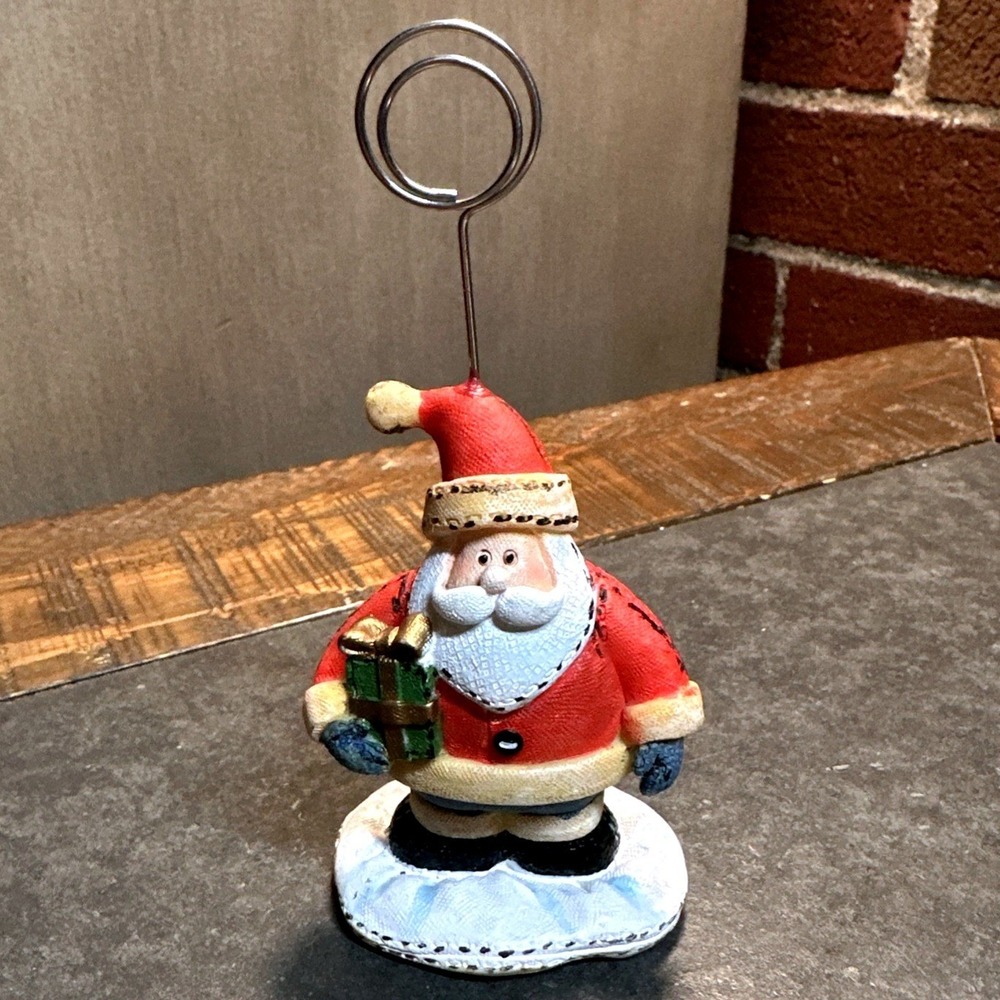 Santa‎ Claus Photo Card Holder Christmas Tabletop Decor Gift Present